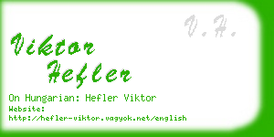 viktor hefler business card